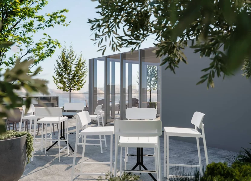 Mostra Maisonneuve condos for rent Montreal outdoor terrasse