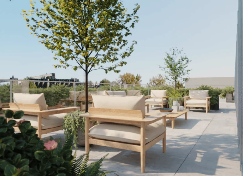 Mostra Maisonneuve condos for rent Montreal outdoor terrasse 2